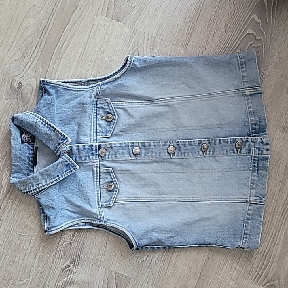 Women's Vintage Jean Vest Button up